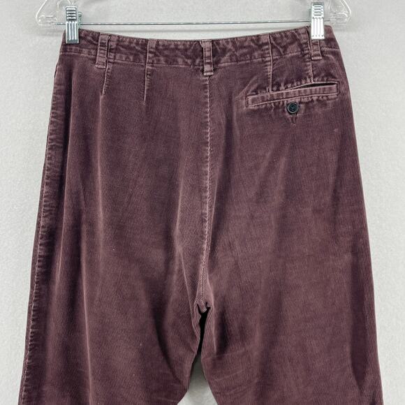 LL BEAN Pants Womens 12 M Tall Corduroy Straight High Rise Purple HK VTG - Picture 6 of 14